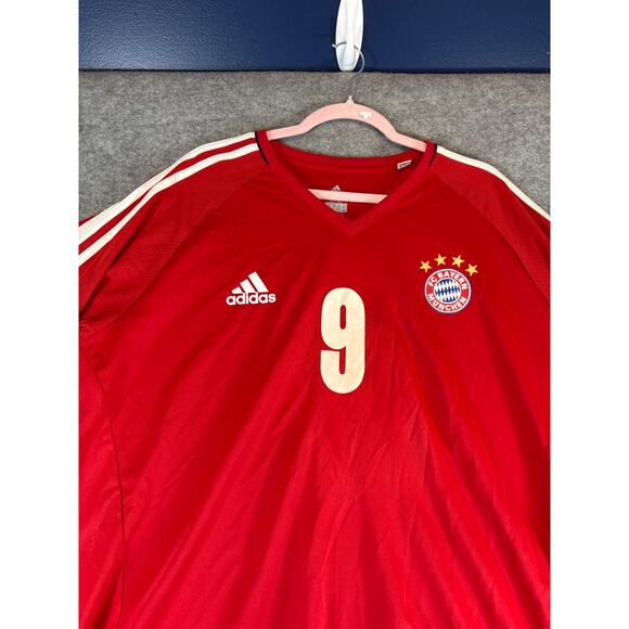 2017 Bayern Munich #9 FC Football Soccer Jersey Mens 2XL Red Adidas Climacool - Picture 3 of 9
